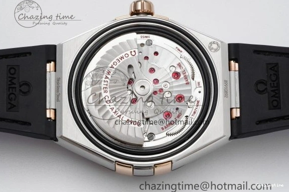 0211 Constellation Black Ceramic SS RG 8F 1:1 Best Edition White Textured Dial on Black Gummy Strap A Sustainable 7804